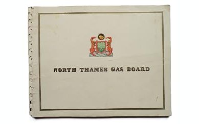 The cover of a North Thames Gas Board booklet, with the board's coat of arms.